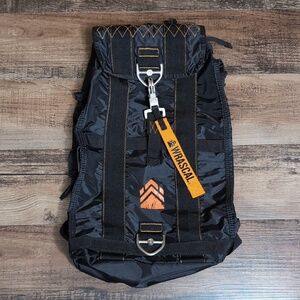 WRASCAL ARCH'R Tactical Backpack With Quick Release Strap in Black and Orange
